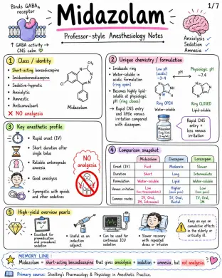 Midazolam - Anesthesia - Drugs page 1 of 7 | medical study notes