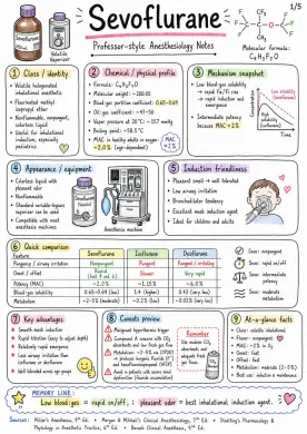 Sevoflurane - Anesthesia - Drugs page 1 of 5 | medical study notes