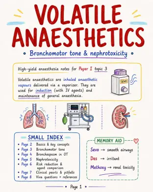Volatile Anaesthetics - Anesthesia - Drugs page 1 of 8 | medical study notes