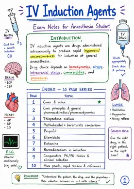 IV Induction Agents for Anaesthesia - Anesthesia - Drugs page 1 of 10 | medical study notes
